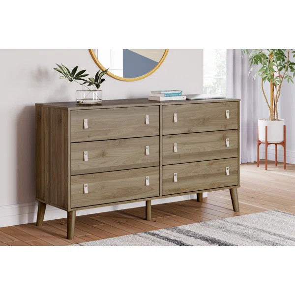 Aprilyn 6 Drawer 59" W Double Dresser | Wayfair North America