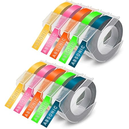 Pristar Compatible for DYMO Embossing 3D Plastic Label Tapes 9mm, Work with DYMO Label Makers LabelM | Amazon (US)