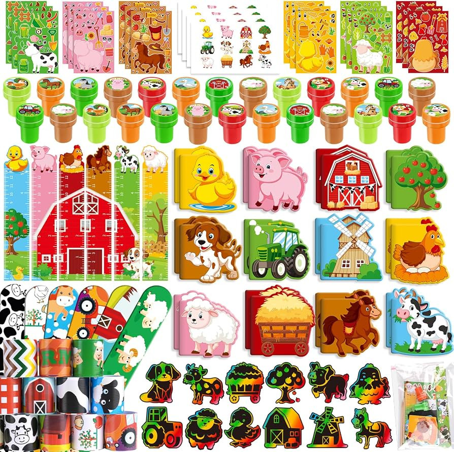 BenLouis 96Pcs Farm Stationery Set Party Favors for Kids | Amazon (US)