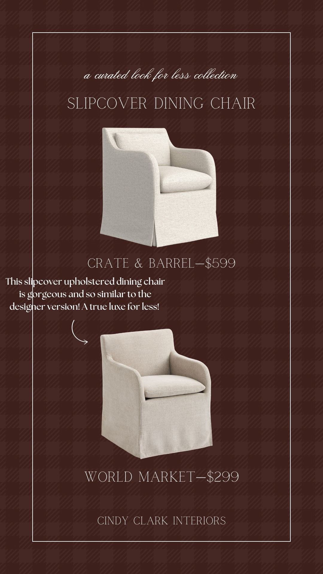 This slipcover upholstered dining chair is gorgeous and so similar to the designer version! A true luxe for less! 

#LTKHome #LTKSaleAlert