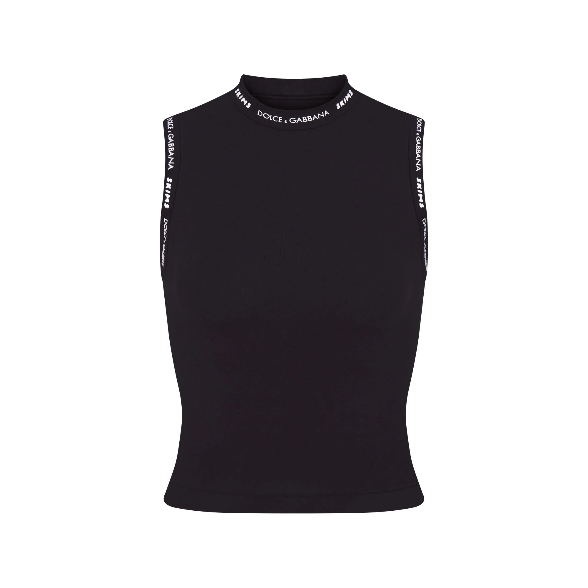 COTTON JERSEY MOCK NECK TANK | SKIMS (US)