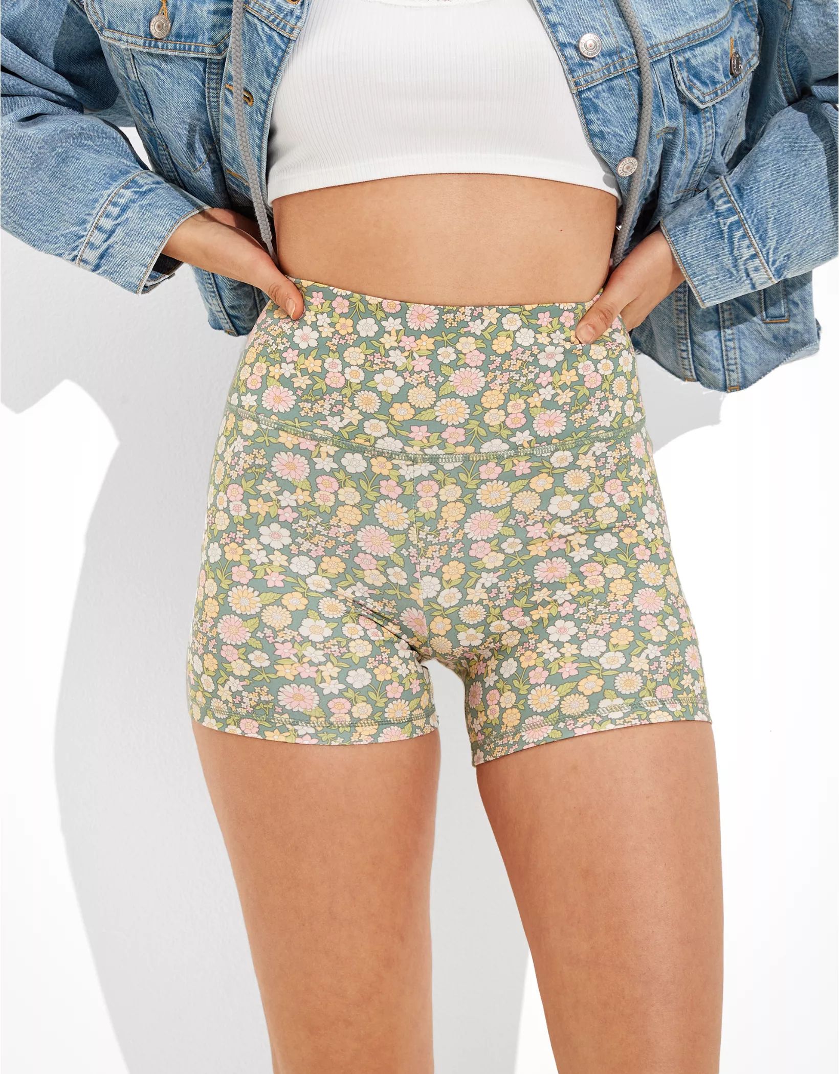 AE Everything Super High-Waisted 4" Bike Short | American Eagle Outfitters (US & CA)