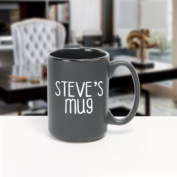 15oz Matte Black Mug  Funny Quote on Mugs  Large Black | Etsy | Etsy (US)