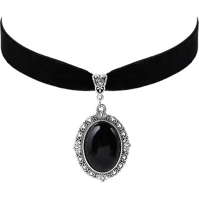Black Velvet Victorian Choker, Black Choker, Goth Gothic Necklace, Vintage Necklace, Costume Jewelry, Halloween Christmas Jewelry Gift for Women | Target
