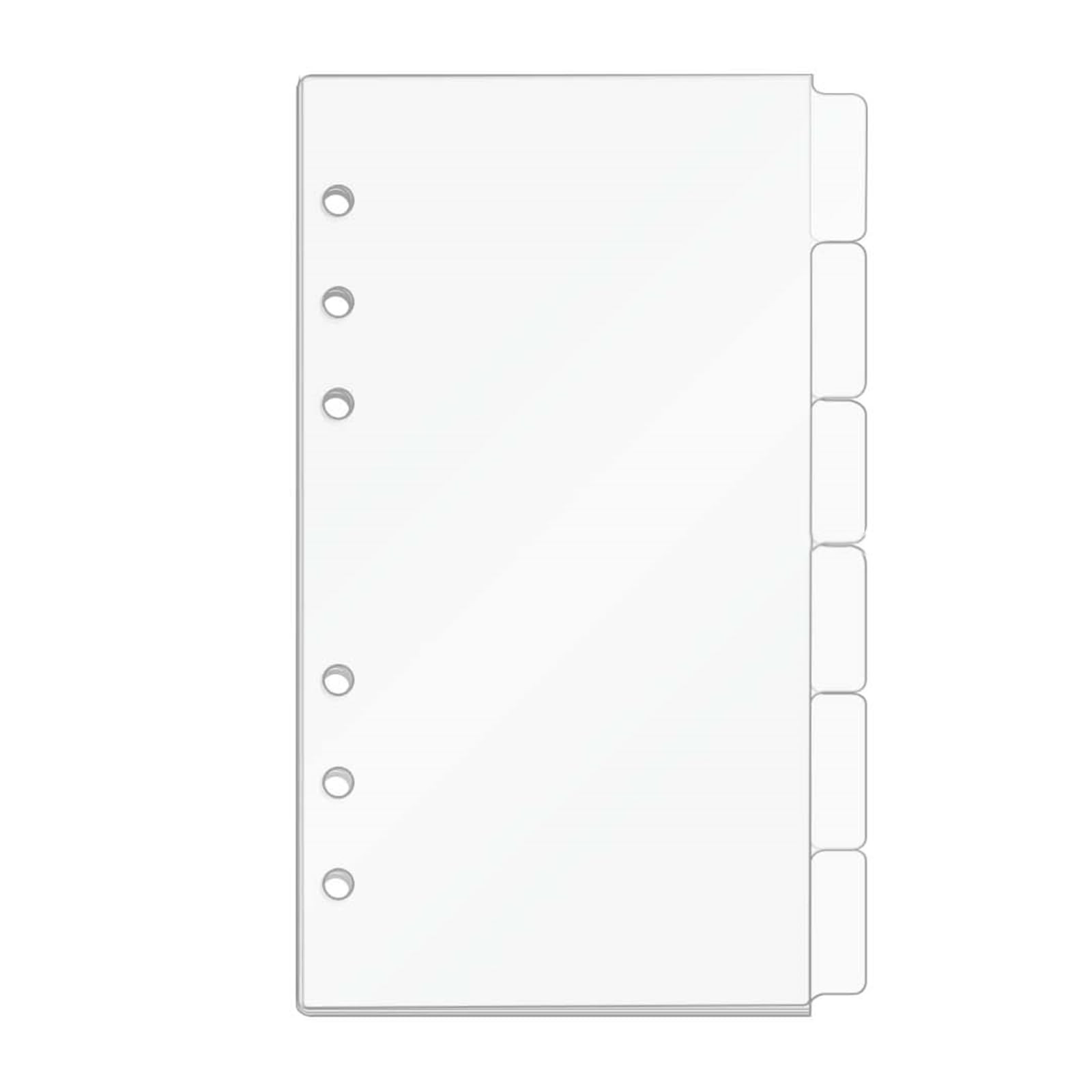 Mogoostry A6 Binder Dividers 6 Tabs Clear Acrylic Binder Index Tabs Planner Divider for Round Rin... | Amazon (US)