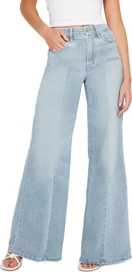 Good Waist Distressed Palazzo JeansGood AmericanRegular & Plus | Nordstrom