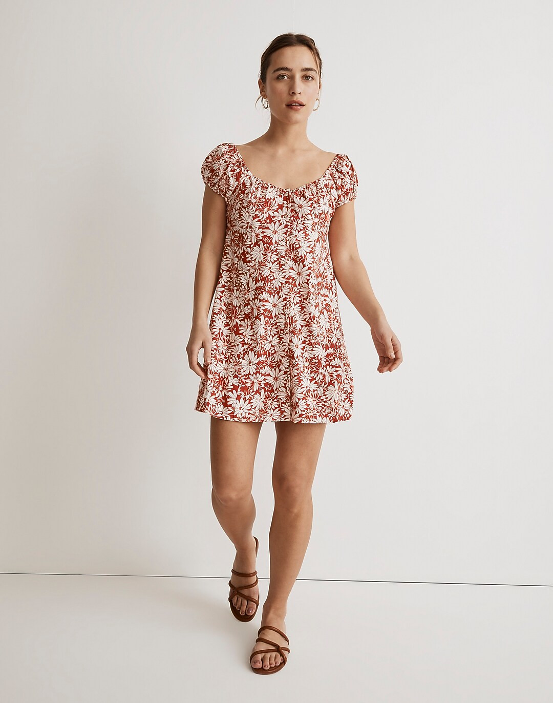 Margie Mini Dress in Abstract Flora | Madewell