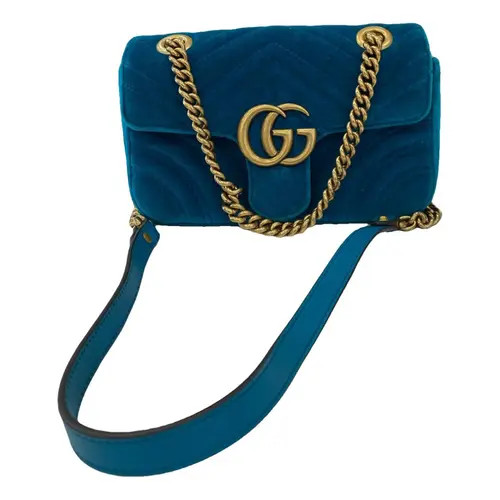 GG Marmont Flap velvet crossbody bagGucci | Vestiaire Collective (Global)