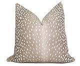 Flowershave357 Linen Pillow Cover Tan Fawn Pillow Deer Pillow Animal Pillow Leopard Cheetah Designer | Amazon (US)