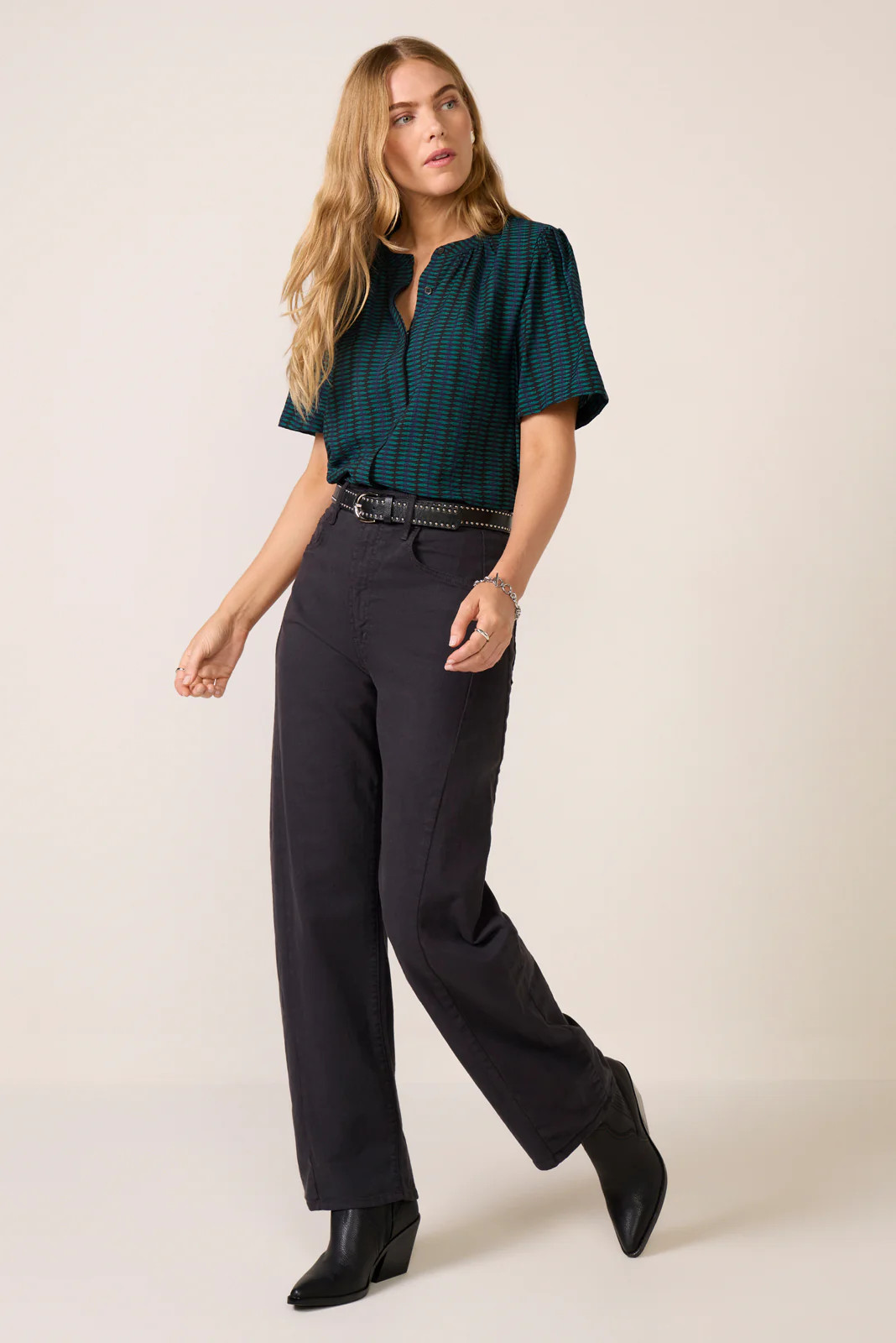 Mackenzie Split Neck Blouse | Evereve