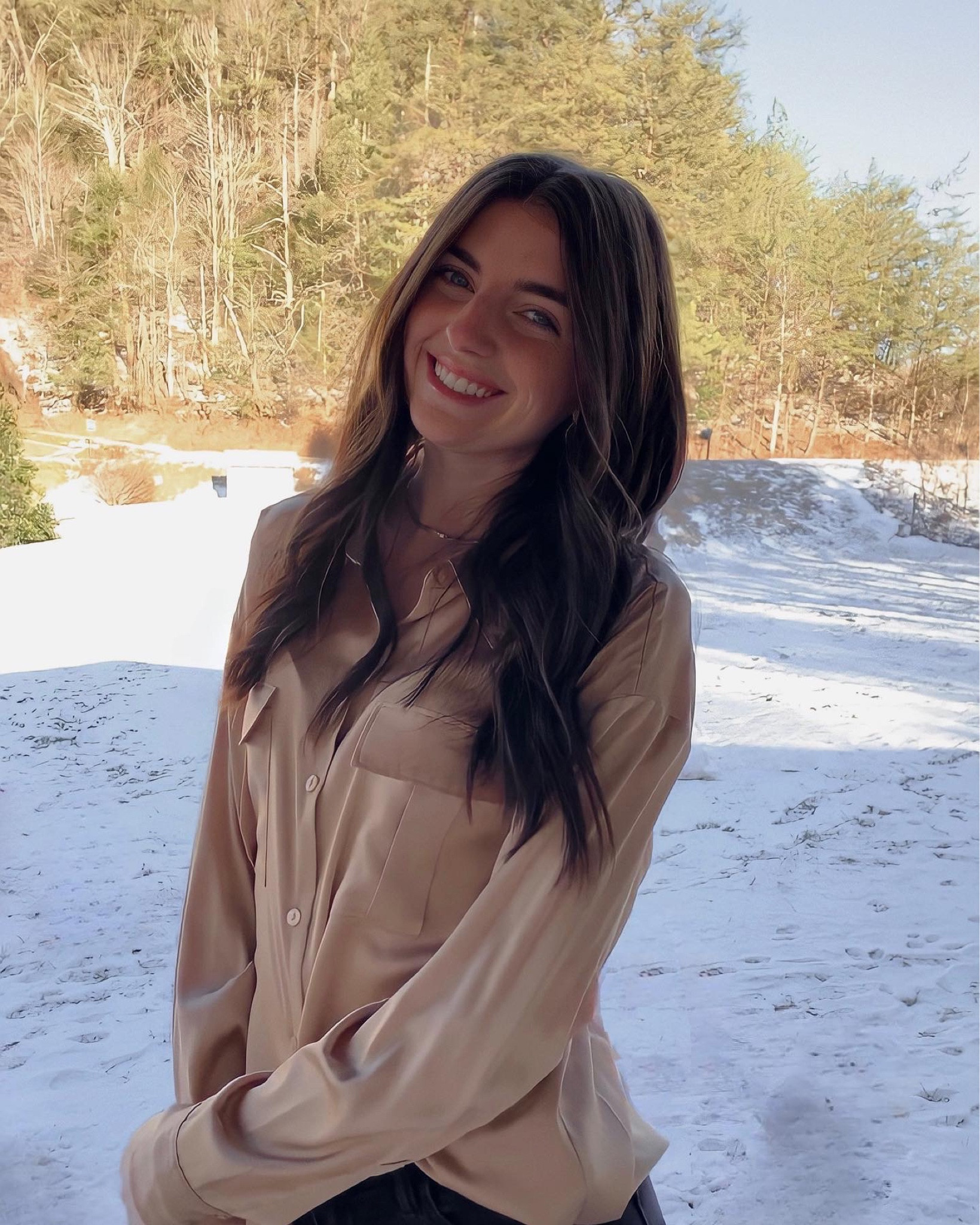 Silk button down top

#LTKGiftGuide #LTKstyletip #LTKSeasonal