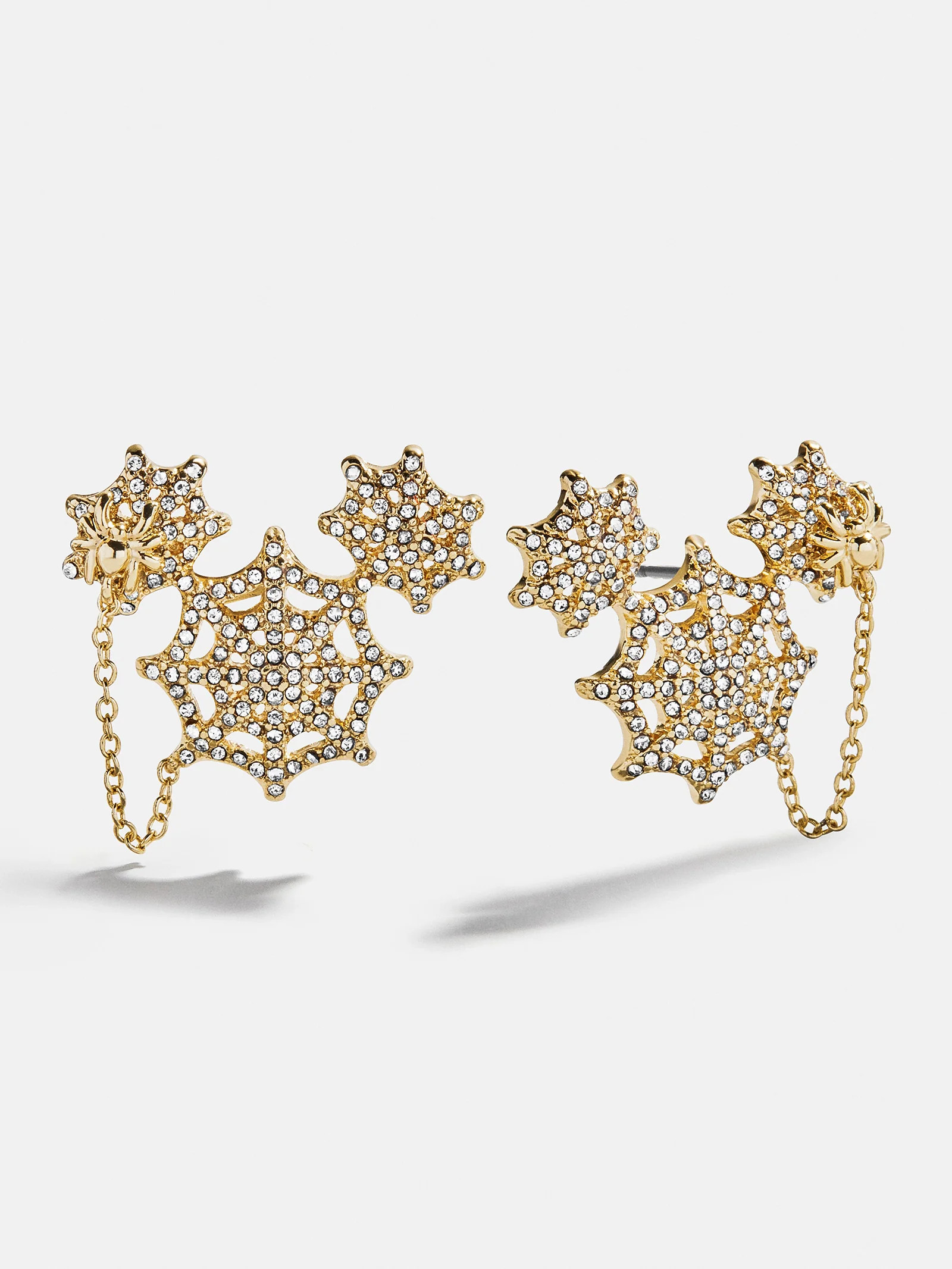 Disney Mickey Mouse Spider Web Earrings - Gold/Pavé | BaubleBar