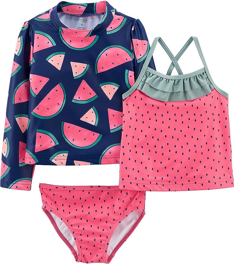 Simple Joys by Carter's Girls' Assorted Rashguard Sets | Amazon (US)