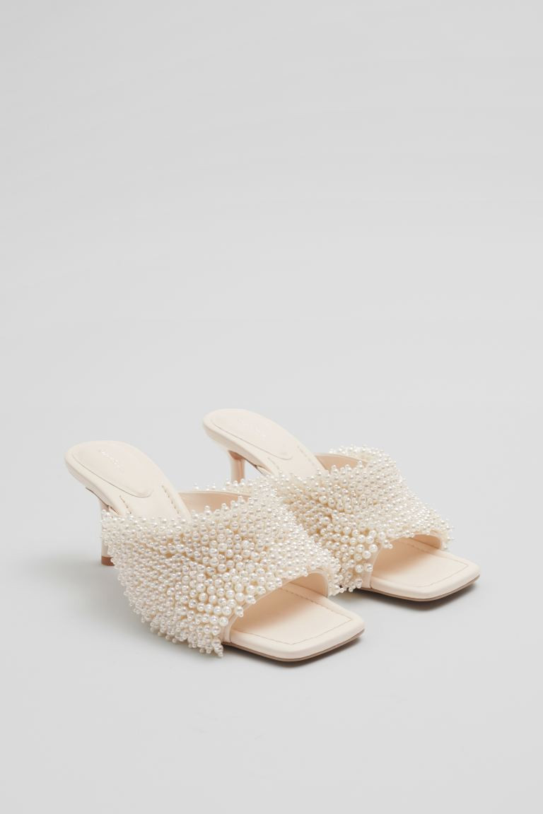 Mother Of Pearl Covered Leather Mules | H&M (UK, MY, IN, SG, PH, TW, HK)