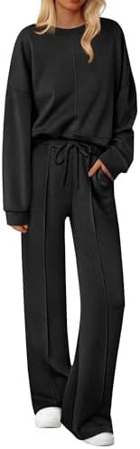 Ekouaer Pajama Sets for Women 2 Piece Lounge Sets Long Sleeve Sleepwear Top and Pants Cozy Pjs Lo... | Amazon (US)