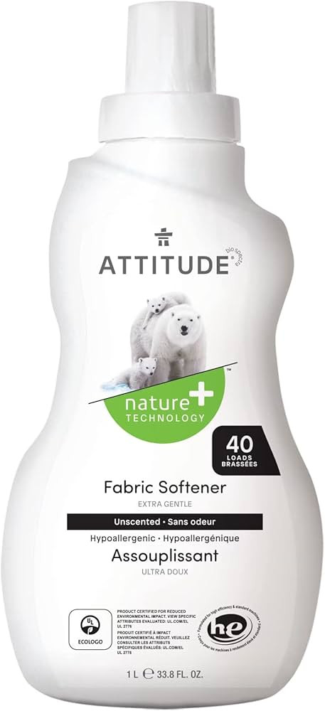 ATTITUDE Laundry Fabric Softener Liquid, Vegan and Naturally Derived Detergent, Plant Based, HE W... | Amazon (US)