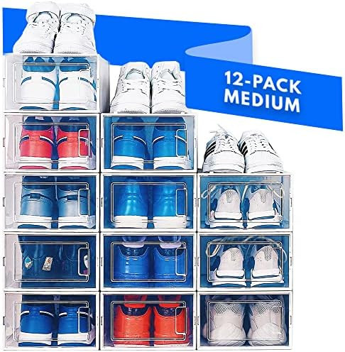 Shoe Organizer Shoe Storage Boxes, Shoe Boxes Clear Plastic Stackable, Shoe Organizer Closet, Clear  | Amazon (US)