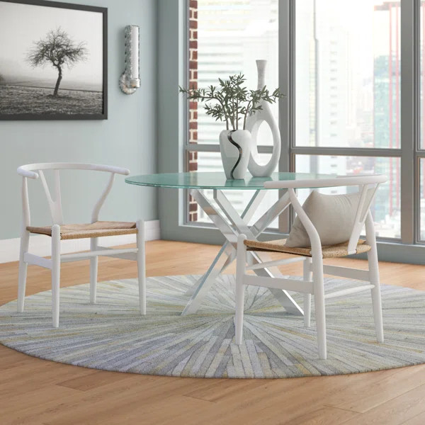 Nasasha Solid Wood Side Chair in Ivory White | Wayfair North America