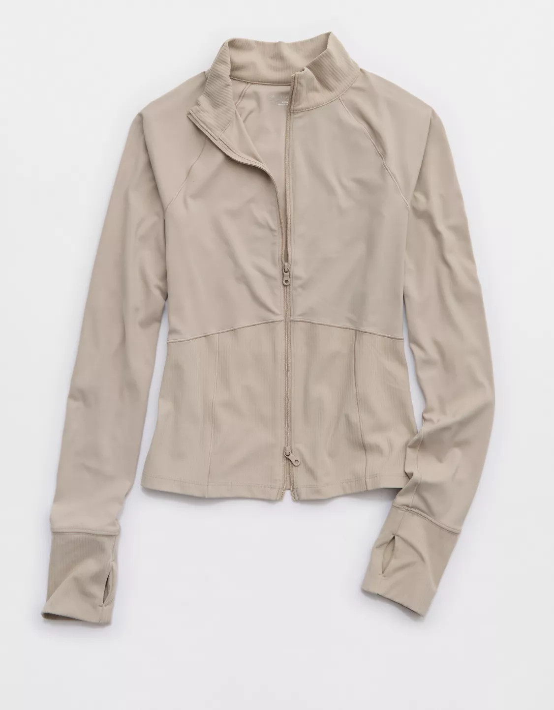 OFFLINE By Aerie Real Me Long Sleeve Mock Neck Full Zip | American Eagle Outfitters (US & CA)