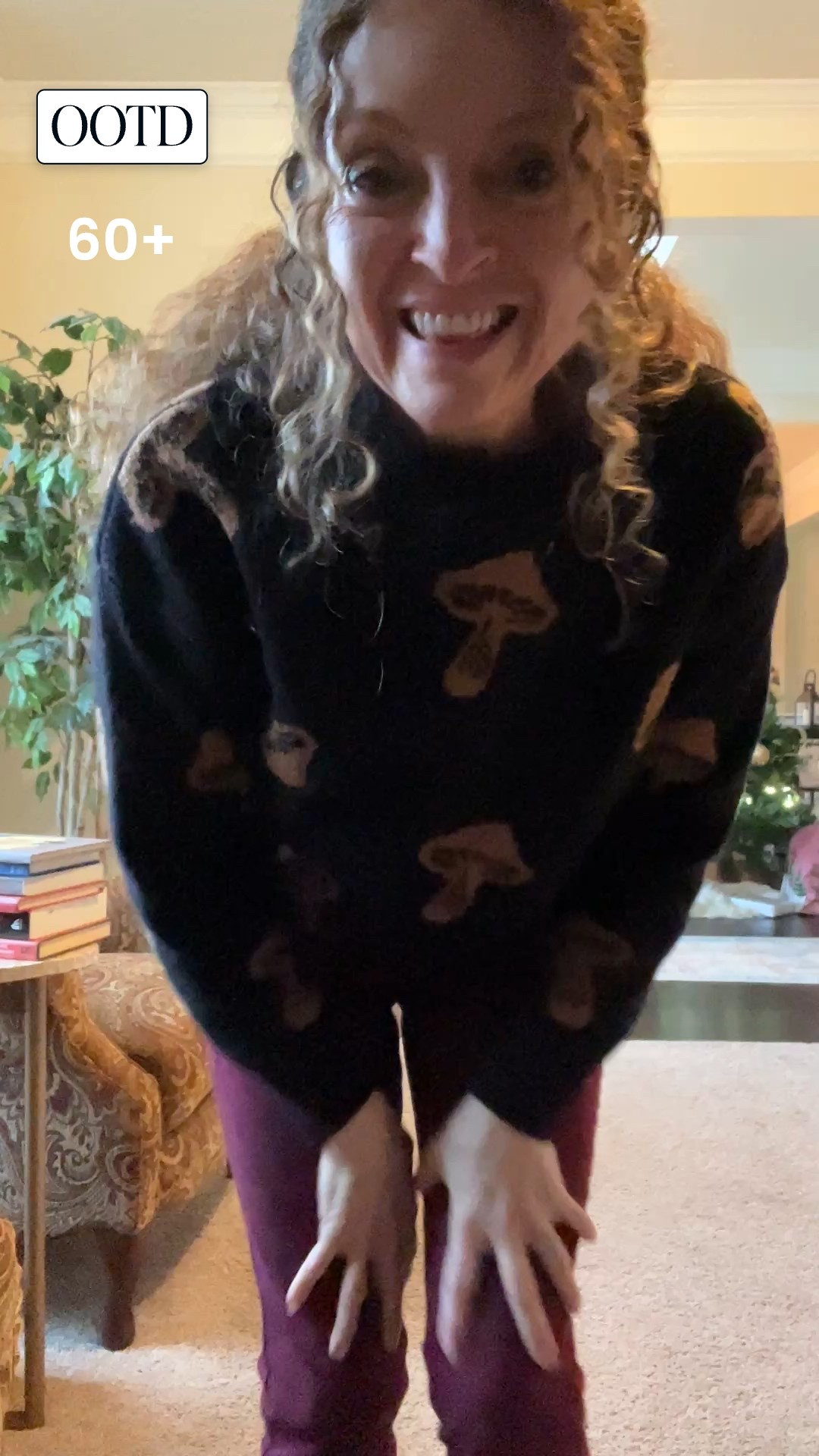 Meeting a friend for a coffee ☕️ today, so the #OOTD was this cute mushroom 🍄 print sweater and maroon pants with my lifestride flats (cuz my shoes must be comfy)😉I’ll top it off with my crossbody bag and a ski vest and off I go. Find some similar items linked here on my LTK.

#LTKootd #LTKOver40 #LTKFindsUnder50