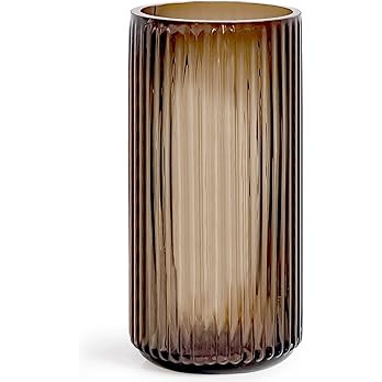 7.5" Flower Vase for Decor Ribbed Glass Vase Modern for Centerpieces Desktop Home Office Dining L... | Amazon (US)