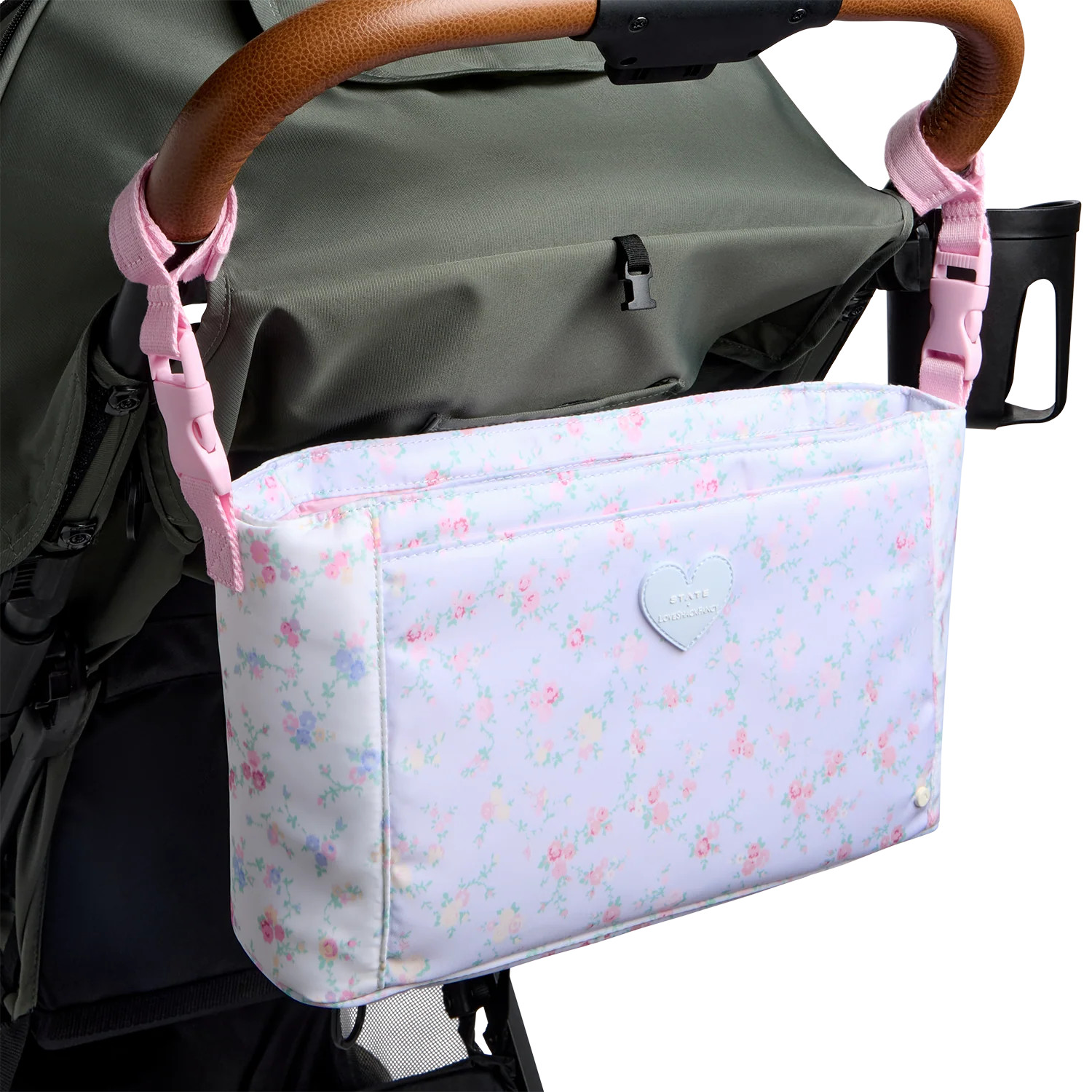 STATE x LoveShackFancy Stroller Organizer - Confetti Bloom / Wildflower Blue | STATE Bags