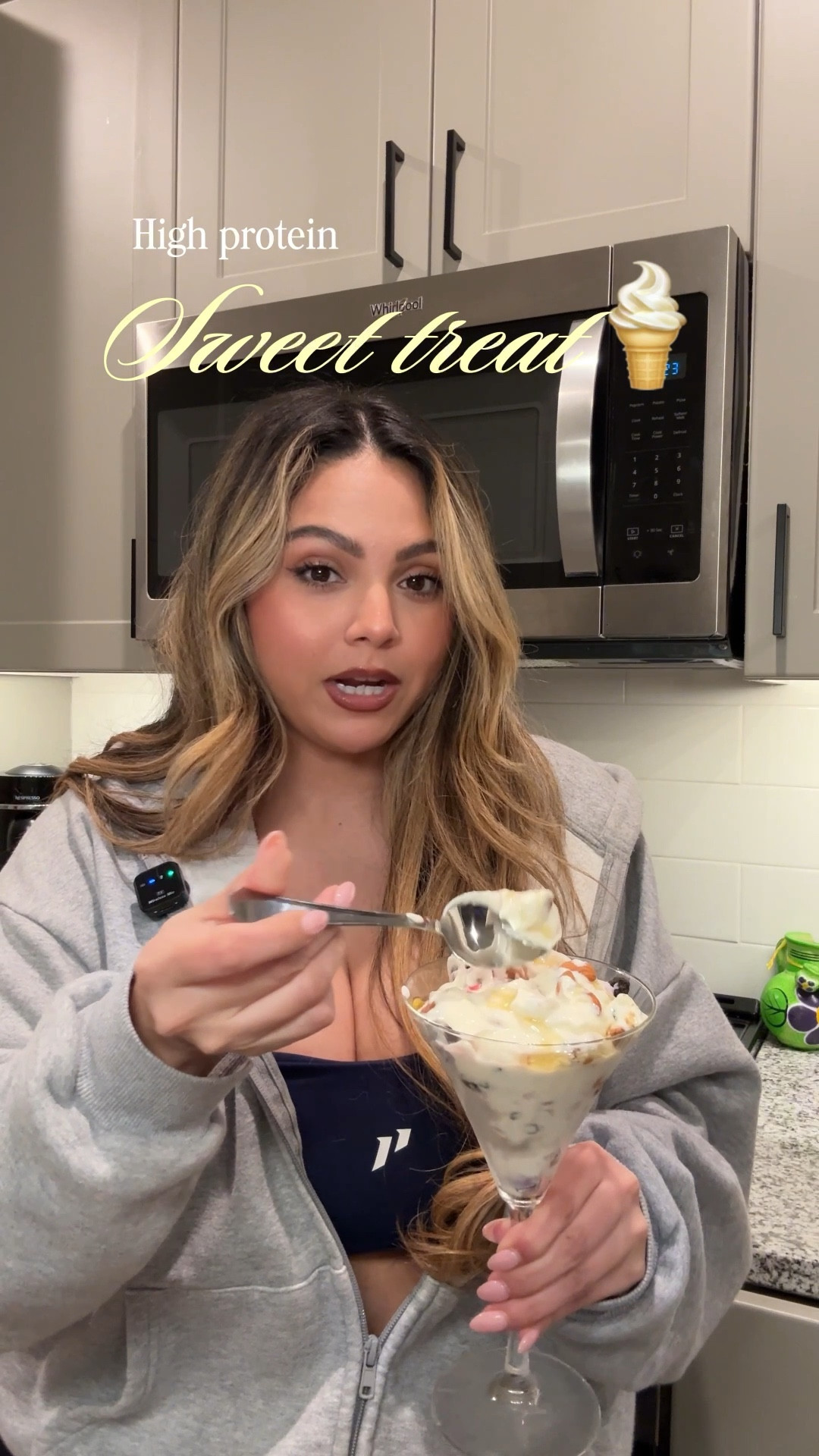 Anytime I’m craving something sweet this has been my go to🍦 @1stphorm  I also will sometimes have this for breakfast even though I am a savory breakfast girl🤭

I can’t tell you how many grams of protein are in here but with the cookies and cream protein powder and the Greek yogurt alone…there’s plenty 😅 the reason why I do a high protein diet is because I find that it helps me stay full for a long time!

Would you try this as a sweet treat? 

#LTKfitnessgoals #LTKfoodie