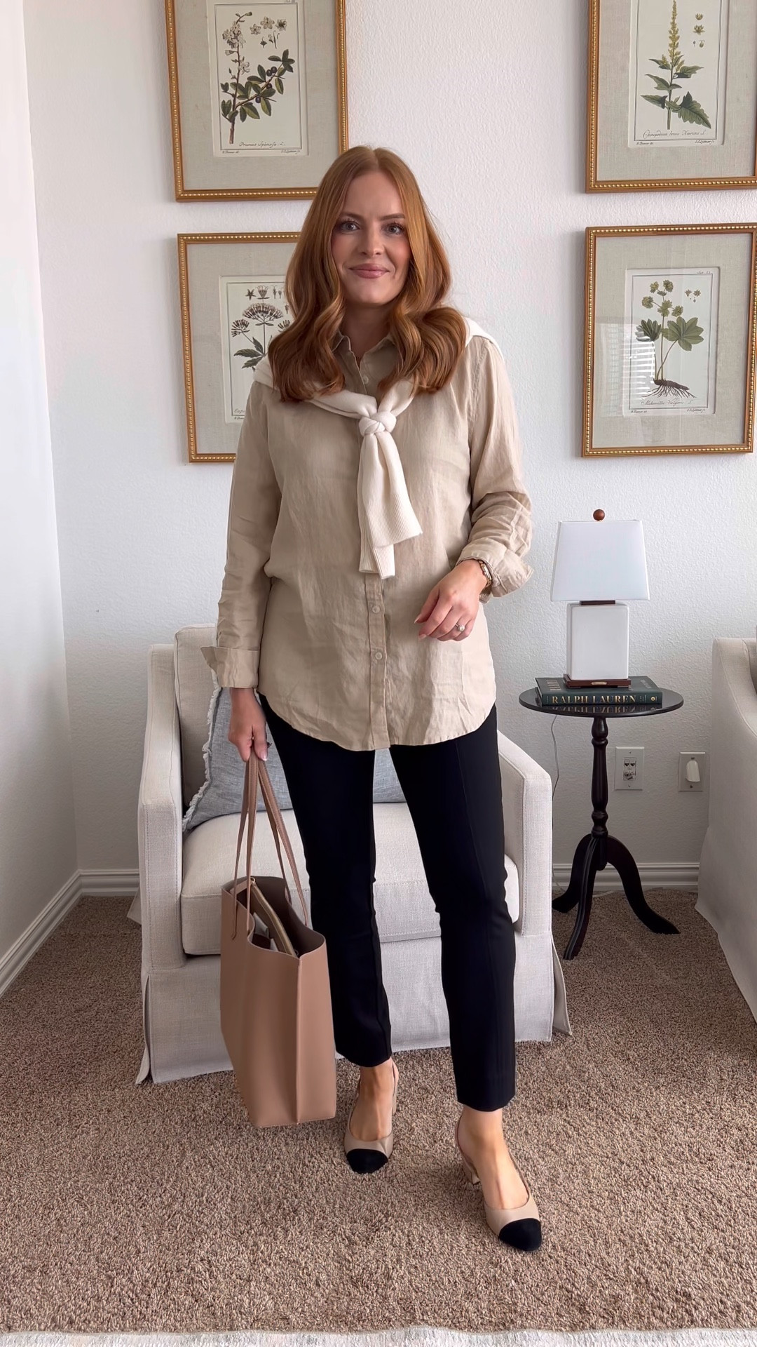 @Quince work outfit inspiration styling one pair of black pants 4 different ways🖤  

Quince also has maternity wear that’s amazing for the bump! I got their cashmere sweater and button down striped shirt!

Sizing:
Pants - small (bump friendly workwear)
Tops - smalll

#quincepartner 

#LTKWatchNow #LTKWorkwear #LTKStyleTip