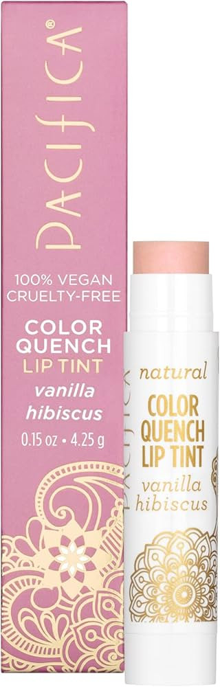 Pacifica Beauty, Color Quench Tinted Lip Balm, Vanilla Hibiscus, Coconut Oil, Cocoa Seed Butter, ... | Amazon (US)