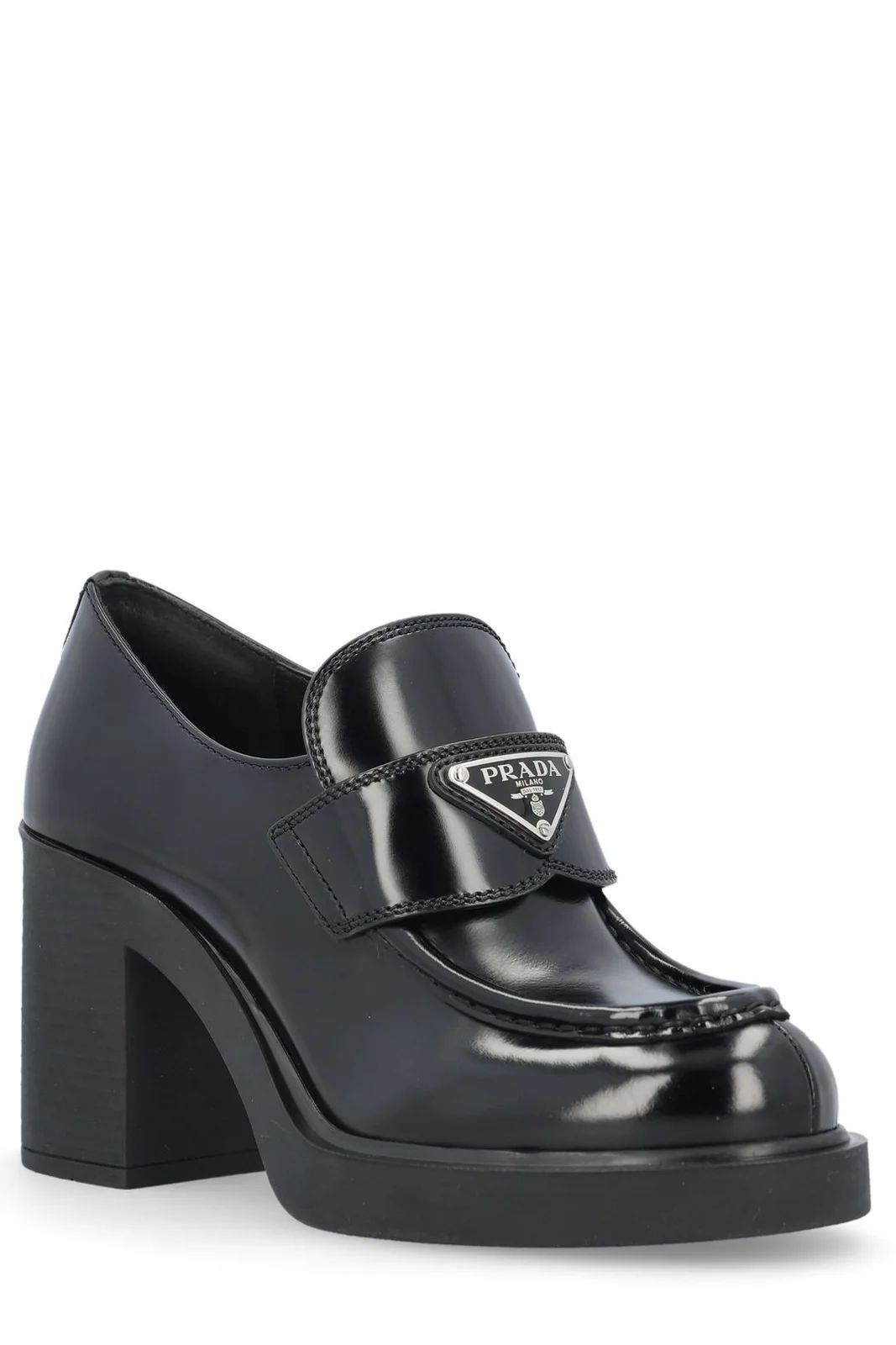 Prada Logo Plaque Slip-On Pumps | Cettire Global