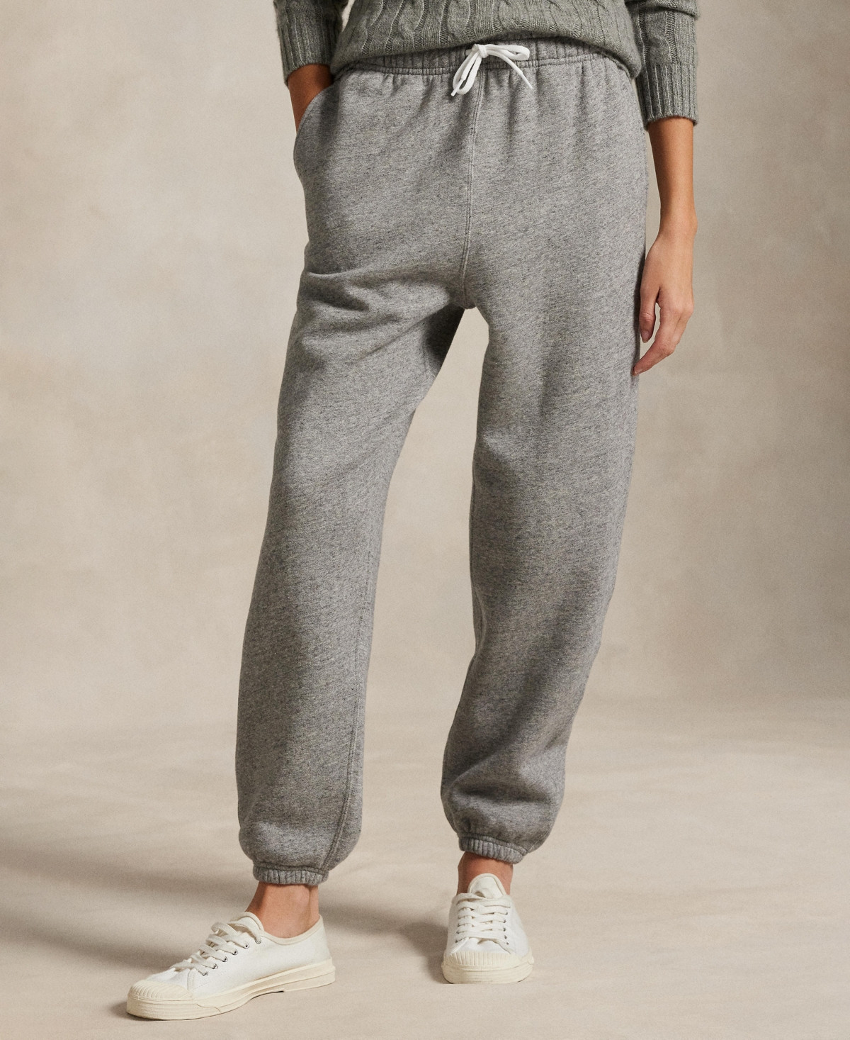 Polo Ralph Lauren Women's Fleece Drawstring Sweatpants - Dark Vintage Heather | Macy's