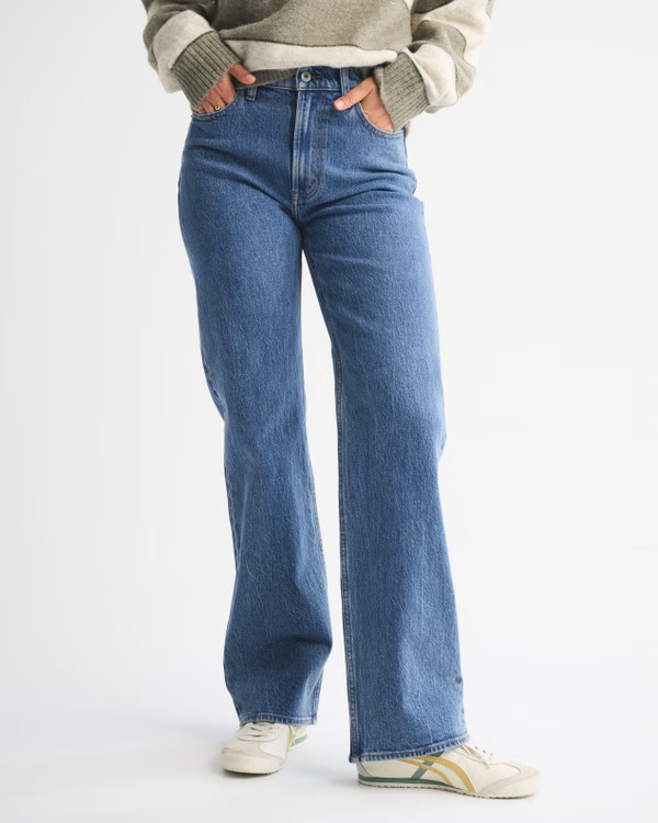 Women's High Rise 90s Relaxed Jean | Women's Bottoms | Abercrombie.com | Abercrombie & Fitch (US)
