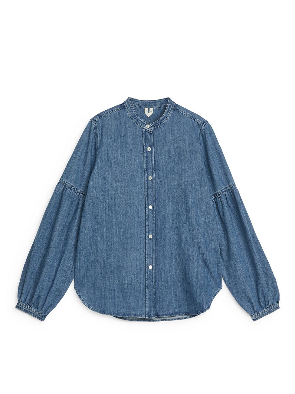 Puff-Sleeve Denim Blouse | ARKET (US&UK)