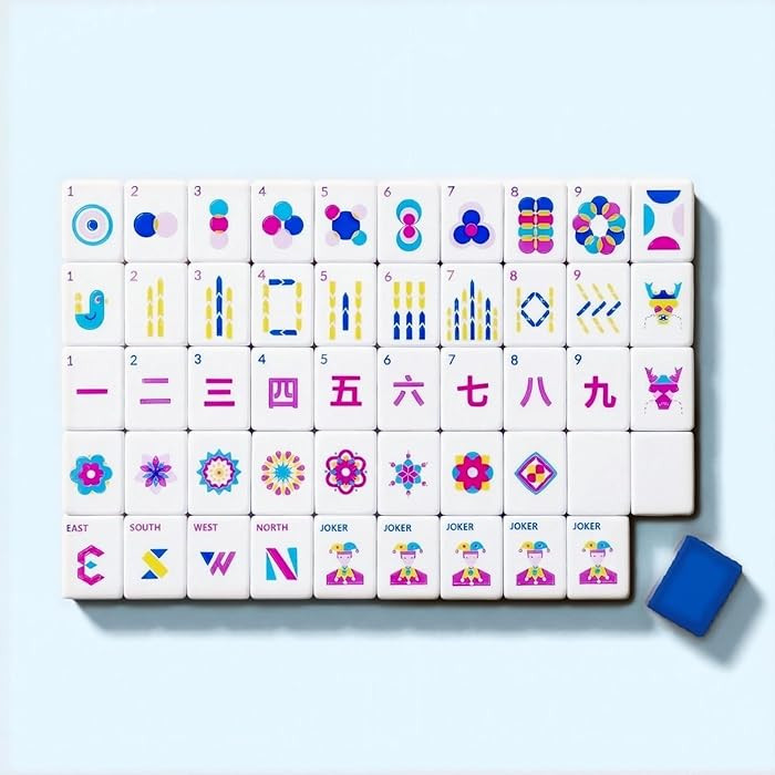 American Mahjong Tile Set Complete, 160 Pcs 1.2" Blue Travel Mahjong Game Set with Gift-Ready Sto... | Amazon (US)