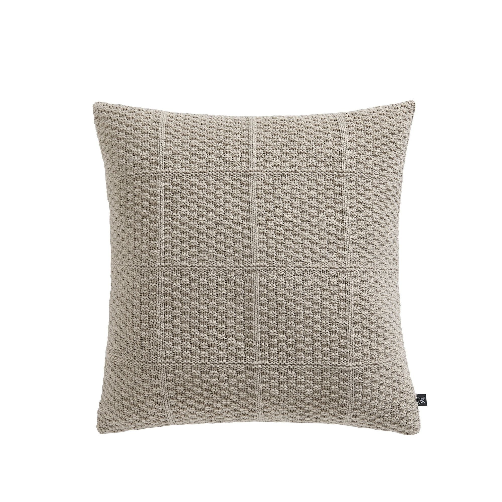 My Texas House 22" x 22" Kelsey Taupe Acrylic Knit Decorative Pillow | Walmart (US)