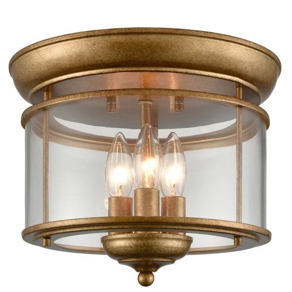 Faridat Glass Flush Mount | Wayfair North America