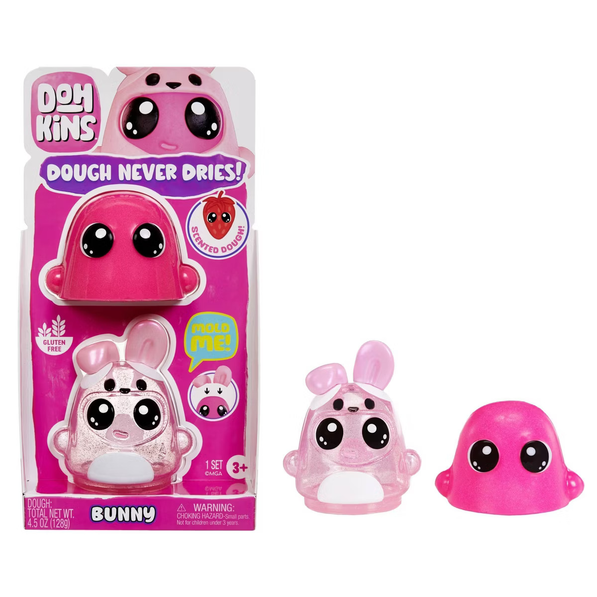DohKins Bunny Single Pack Character - Dough Never Dries | Target