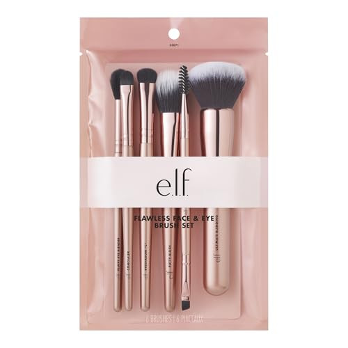 e.l.f. Flawless Face Kit, 6-Piece Brush Collection, Brushes For Face, Eyes & Brows, Vegan & Cruelty-Free | Amazon (US)
