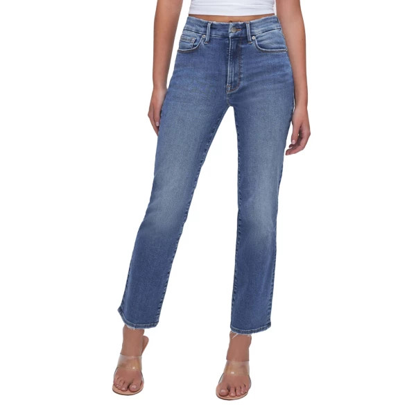 Women's GOOD AMERICAN Always Fits Good Legs Curvy Straight Jeans Indigo 00-4 27.5 | Scheels