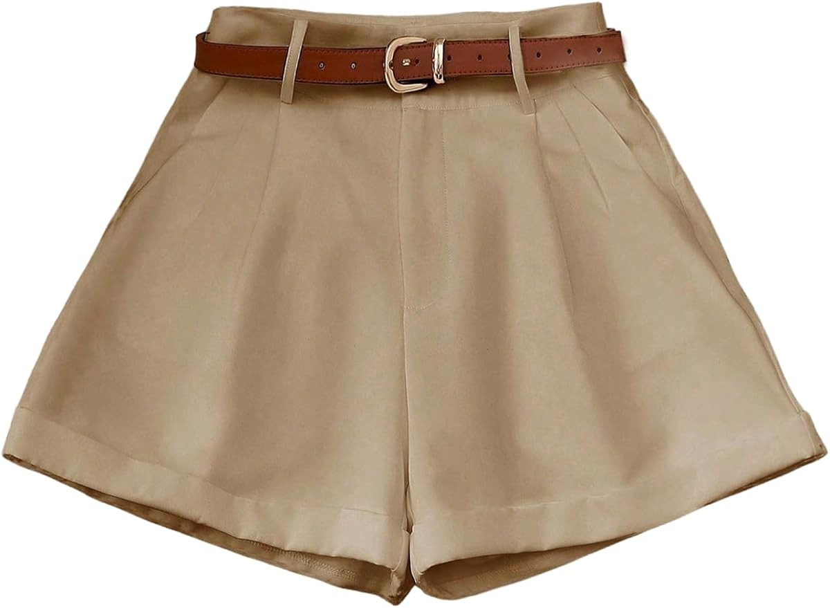 Floerns Women's Casual Summer Wide Leg Shorts High Waisted Going Out Shorts | Amazon (US)