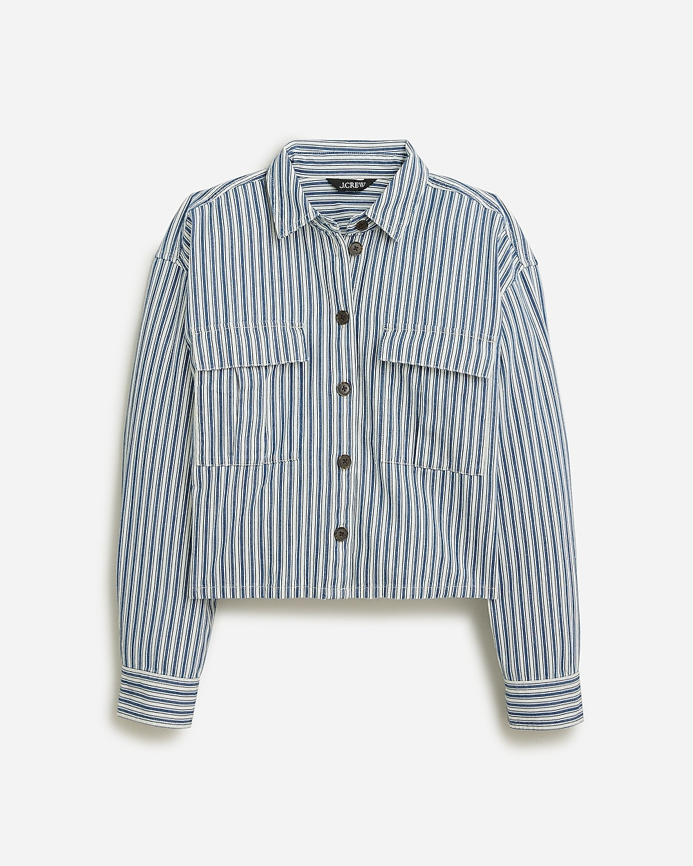 Cargo button-up shirt in stripe | J. Crew US