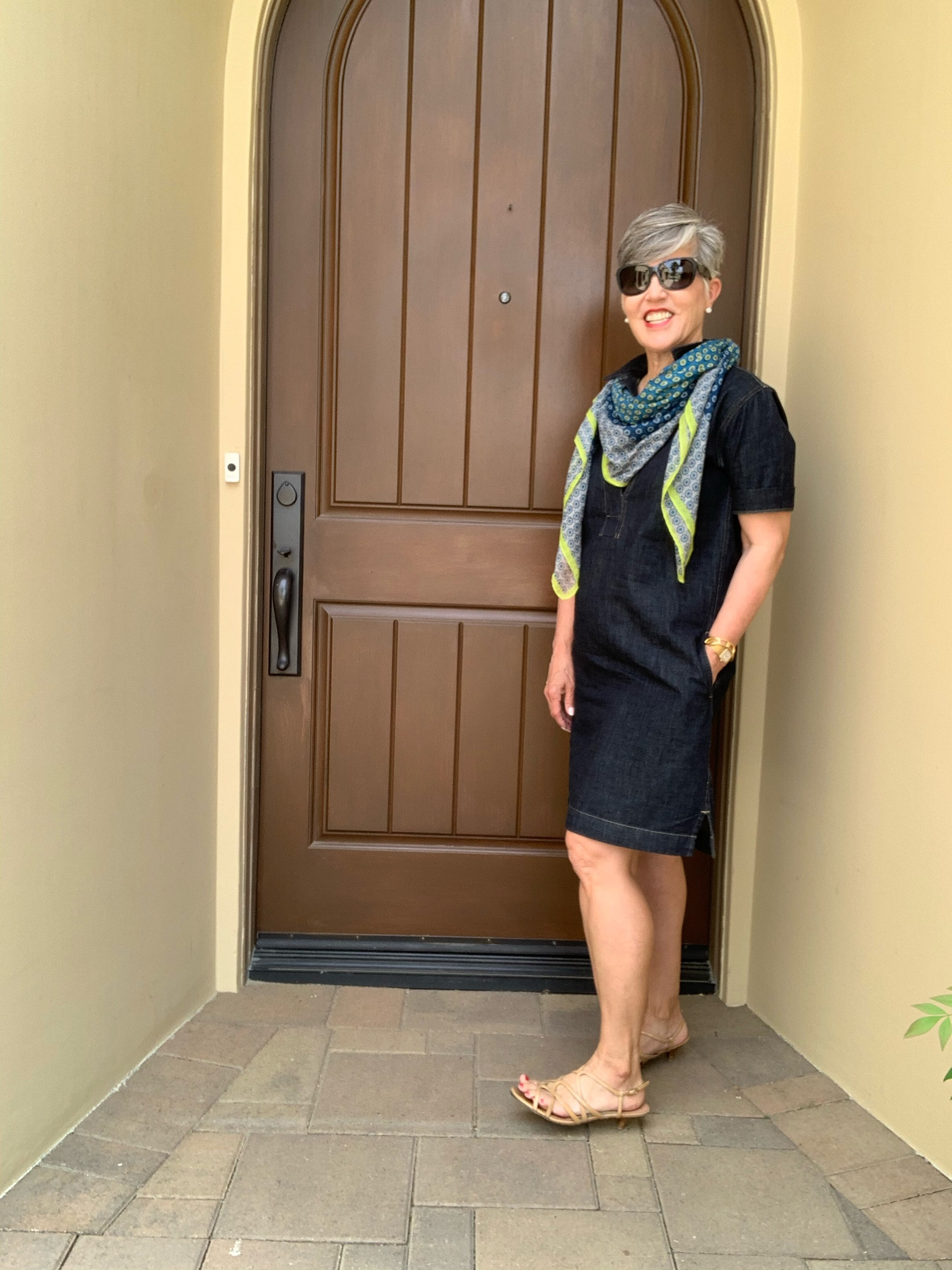 #ltkfind
great jean dress to wear from spring through fall! Styled here with a scarf 🧣 and nude sandals 👡! #ralphlauren
#classicstyle
#denimdress


#LTKworkwear #LTKstyletip #LTKSeasonal