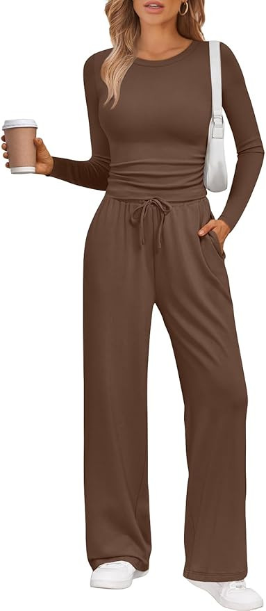 LILLUSORY 2 Piece Lounge Sets for Women Fall Outfits 2025 Two Piece Travel Sweatsuits Business Ca... | Amazon (US)