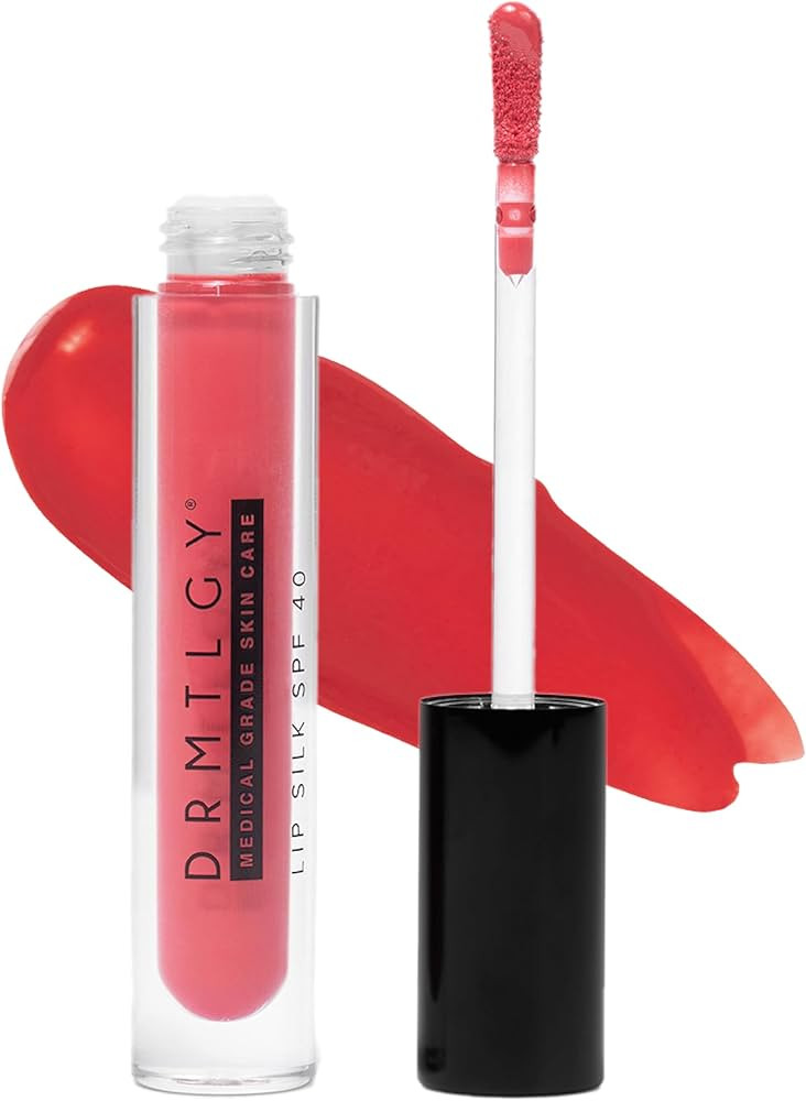 DRMTLGY Lip Silk SPF 40 Bold – Tinted Balm, Gloss, Oil with Mineral Sunscreen, Hydrating, Plump... | Amazon (US)
