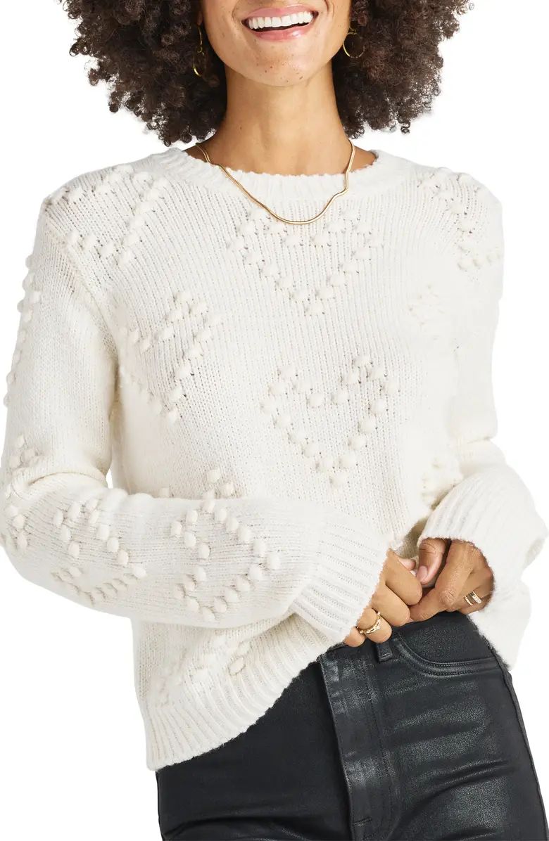 Daphne Pom Heart Crewneck Sweater | Nordstrom