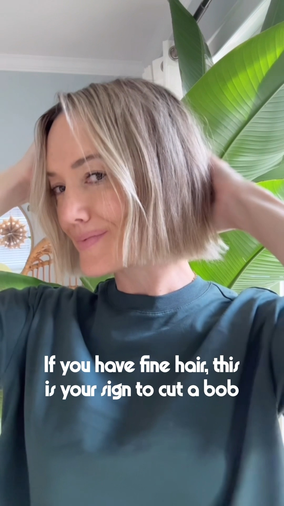 To add volume this is what I do:
Keep my hair curled! I use a wand here to get these curls and they last for days! I had super fine hair so wearing it straight makes it flat for me.

I use dry shampoo in powder form. It’s better for you but also works insanely well. I always use it before bed and after I use a hot tool. If you use it before using a curling iron it can fry your hair!

I use a texturizing powder! What’s funny is that my son used it on his hair and one day I was like wait let’s see how it works for mine and I became obsessed! It keeps a less polished look and gives my hair insane volume!

Bob cut - Bob hairstyle - how to style short hair - how to style a bob - chin length hair - hair over 40 - women’s short hair

#LTKgrwm #LTKBeauty #LTKOver40