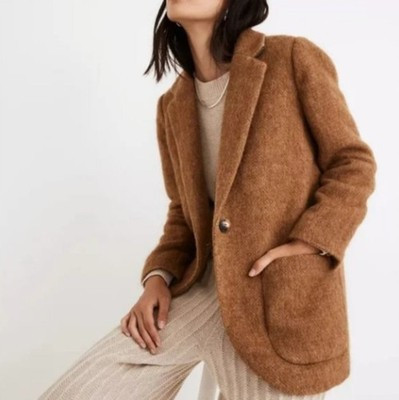 Madewell Womens Toffee Melange Brown Boucle Larsen Blazer Jacket Size XS NWT | eBay US