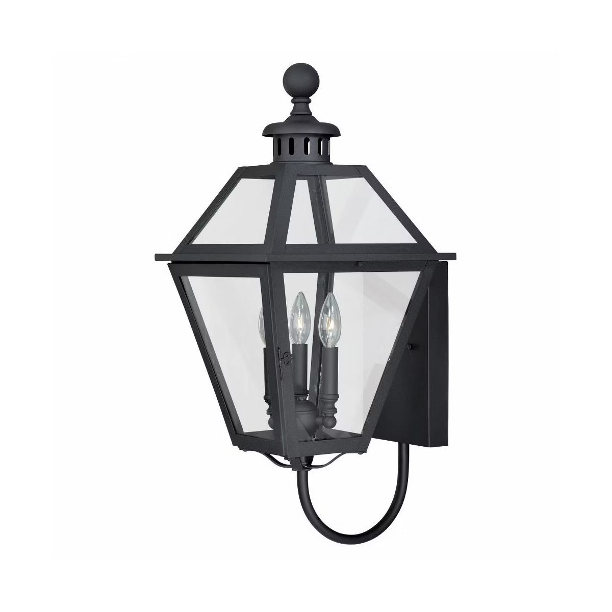 Vaxcel Nottingham 3 - Light Lantern in  Textured Black | Target