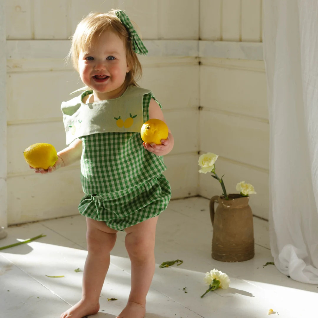 Mini Piper in Limoncello Gingham | Folklore Las Niñas