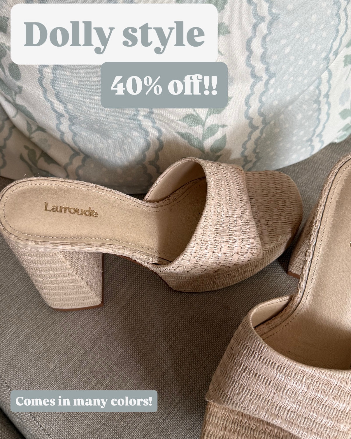 40% off Dolly style!! This weekend only! This is my FAVORITE style they have right now! It comes in lower heel and with a back strap option too. Lots of colors—swipe to see them all!

#LTKShoeCrush #LTKWorkwear #LTKSaleAlert